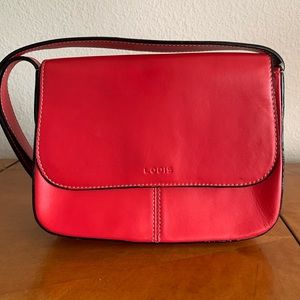 Lodis Red Leather Crossbody Purse